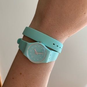 Swatch Double Wrap Watch - Mint Green